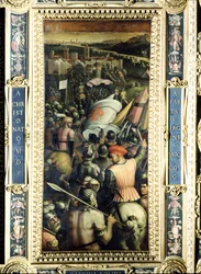 Die Eroberung von Cascina von der Decke des Salone dei Cinquecento, 1565